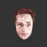 My face, it's a kind of logo now, since I didn't redesign a good one.